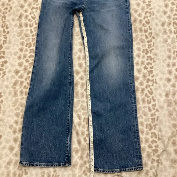 J Crew Medium Wash Full Length Wide-Leg Jeans, Size 29T - Picture 10 of 16